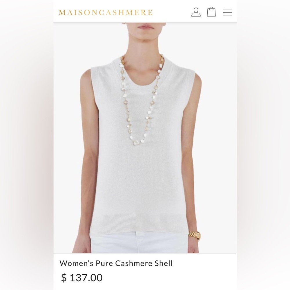 🐦🔥 MAISON 🐦🔥CASHMERE Women’s Pure Cashmere vest Camel size M - Picture 3 of 17